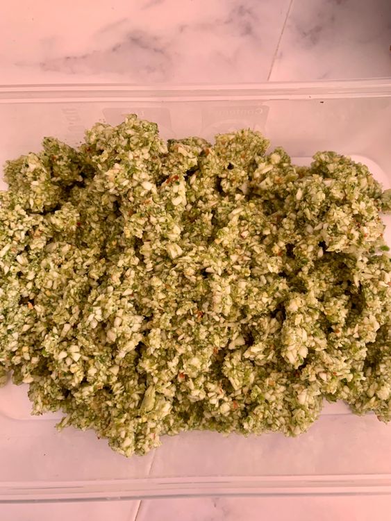 Step 5.1: The coconut mix (without curd) can be frozen for up to 1 month