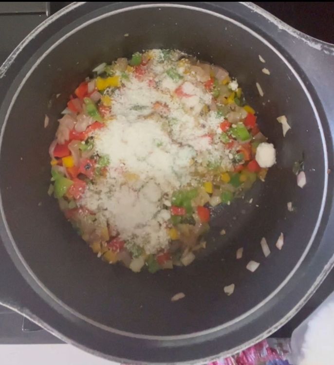 Step 1.1: Add salt and coconut powder
