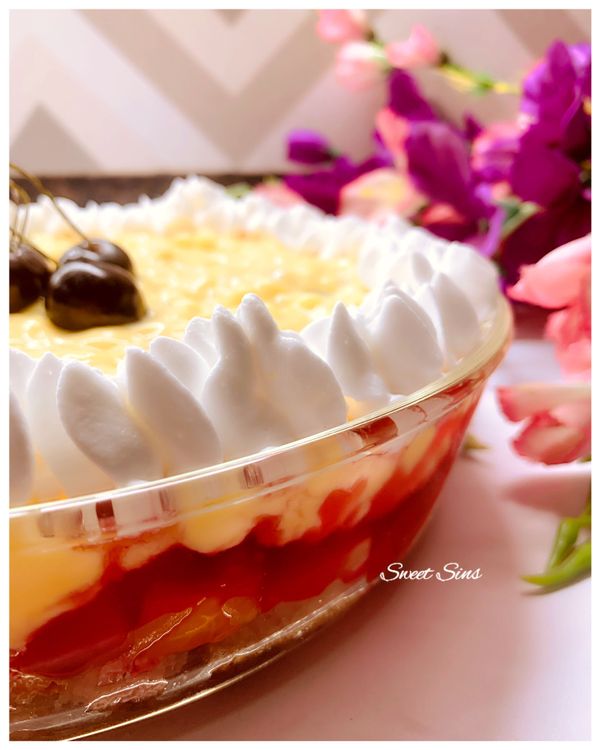 Step 1.1: Once chilled, your custard trifle is ready to be enjoyed