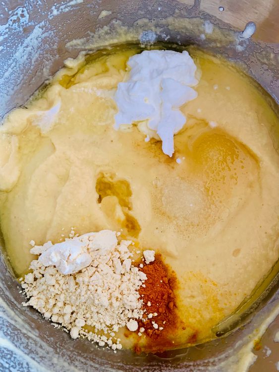 Step 2.1: Transfer the batter to a mixing bowl