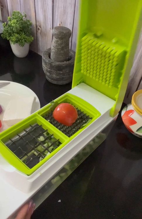 Step 1.1: Cut all the vegetables equally using a [chopper](https://amzn