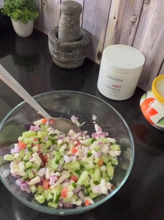 Step 1.1: Shift all veggies in a bowl and mix them