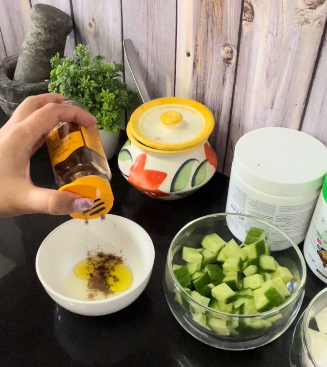 Step 1.1: In a small bowl add lemon juice, honey, olive oil, salt and pepper and give it a good mix