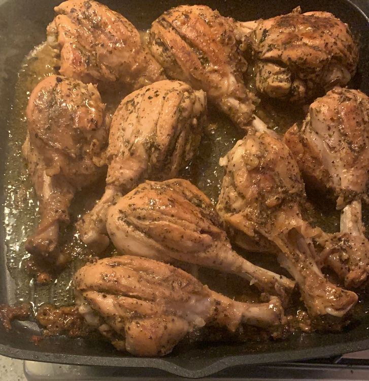 Step 2.2: Cover the pan, reduce the heat to simmer, and cook the drumsticks, tossing them at intervals for 20-25 minutes or until the chicken is tender and fully cooked