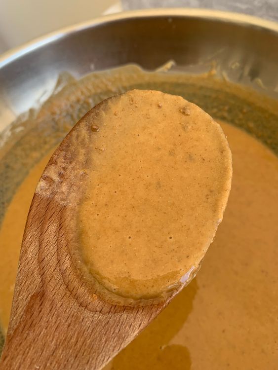 Step 1.2: Continue stirring to achieve even browning and prevent the wheat flour (atta) from burning