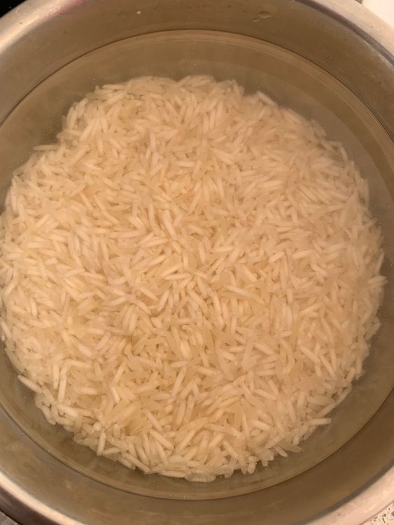 Step 2.1: Drain the soaked rice