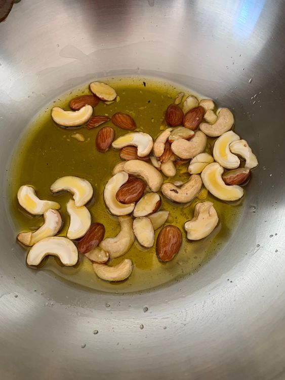 Step 1.1: Heat ghee in a heavy-bottomed pan over medium heat
