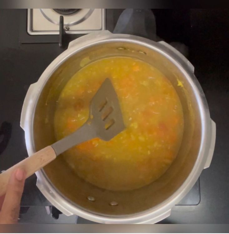 Step 1.1: Once steam is out mash it with a spatula
