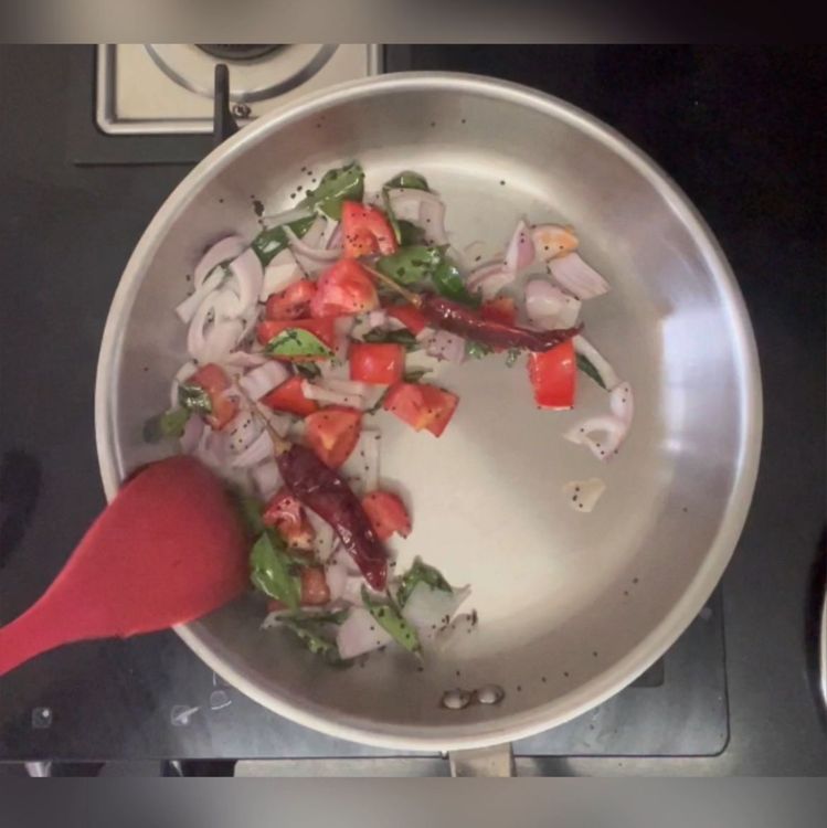 Step 1.1: Add onion and tomato