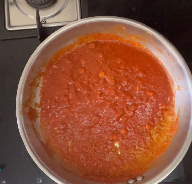 Step 1.1: Cover it and cook on simmer till it becomes half