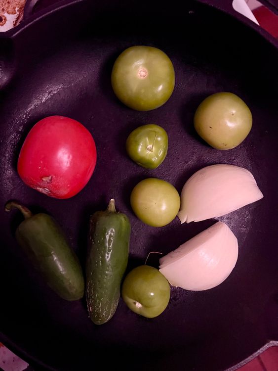 Step 1.1: Heat a cast iron pan over medium-high heat