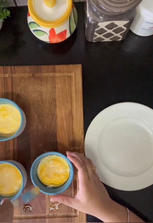 Step 1.1: Scrape the corners with butter knife and serve in plate

