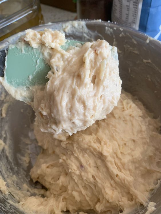 Step 2.1: The dough should be thick and slightly sticky