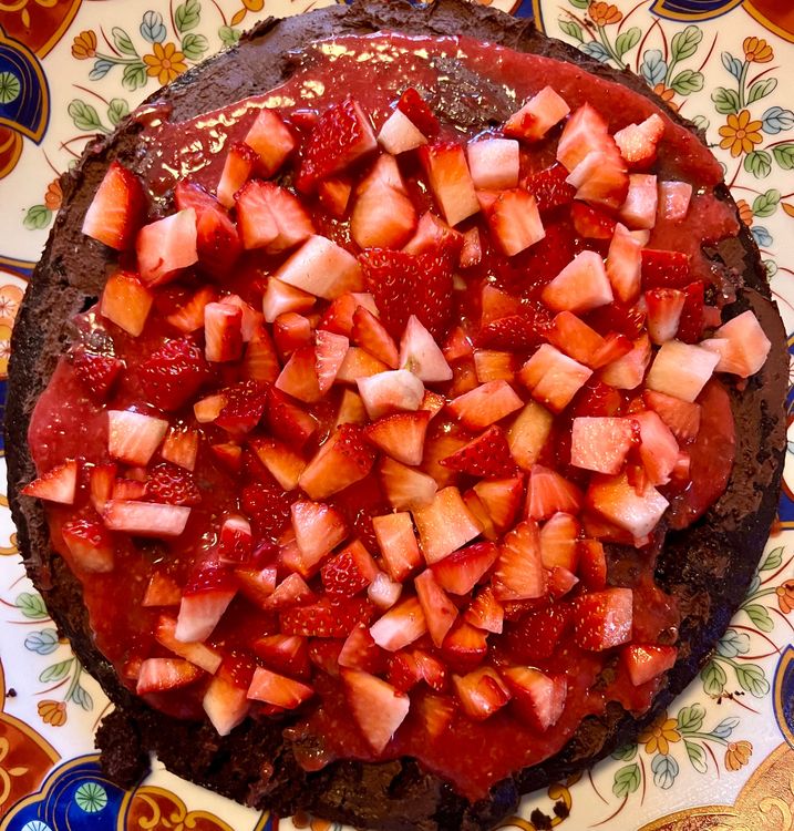 Step 3.1: Take your reserved strawberries and dice them fine
