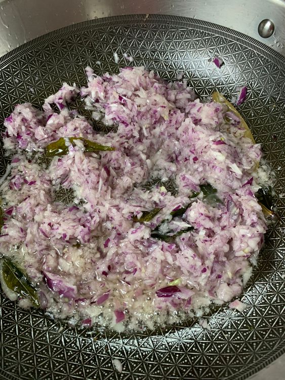 Step 3.1: Add chopped onions and cook for 6-7 minutes until light golden