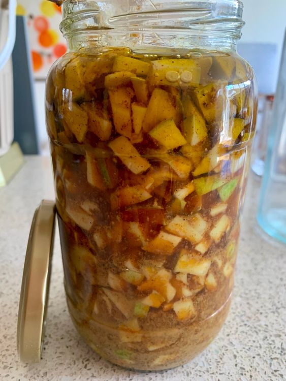 Step 5.2: Add the remaining mustard oil and vinegar