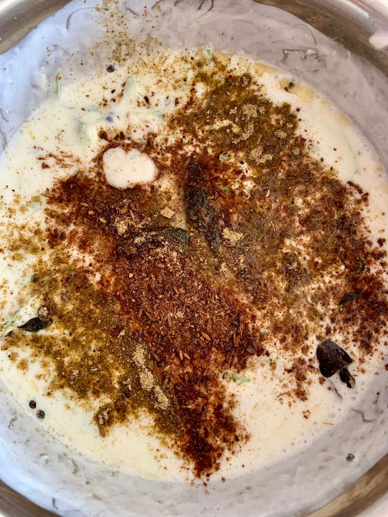 Step 3.1: Season with salt, cumin powder, and chaat masala