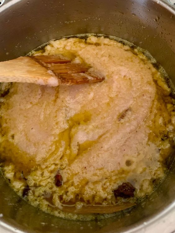 Step 2.1: Add the onion paste and cook, stirring often, until the excess moisture evaporates and the oil begins to release from the sides (about 8–10 minutes)