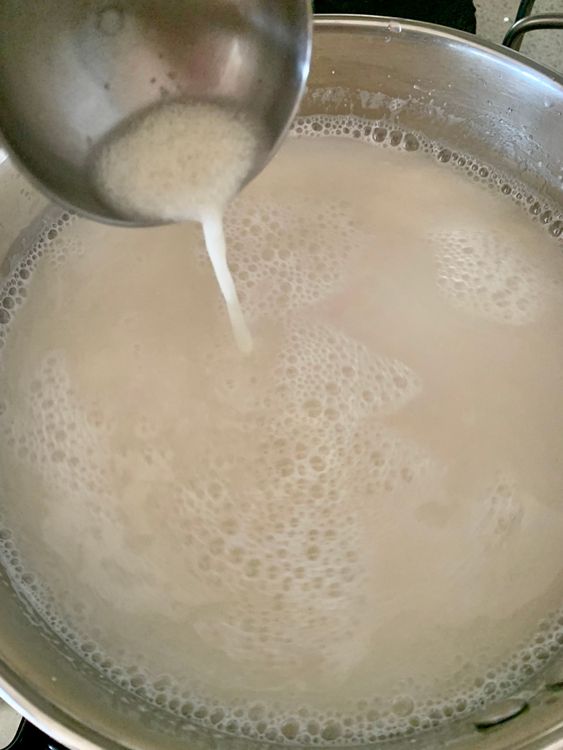 Step 1.1: Place suji in a large bowl, pour water, and let it soak for approximately 2-3 hours