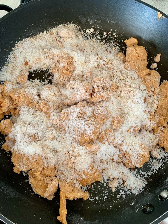 Step 4.1: In a pan, roast semolina over medium heat for 2-3 minutes