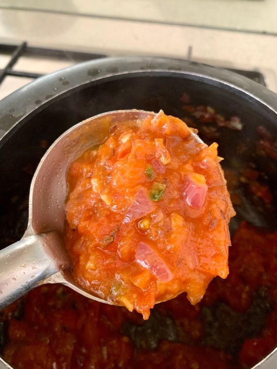 Step 3.1: Add tomatoes and cook until soft