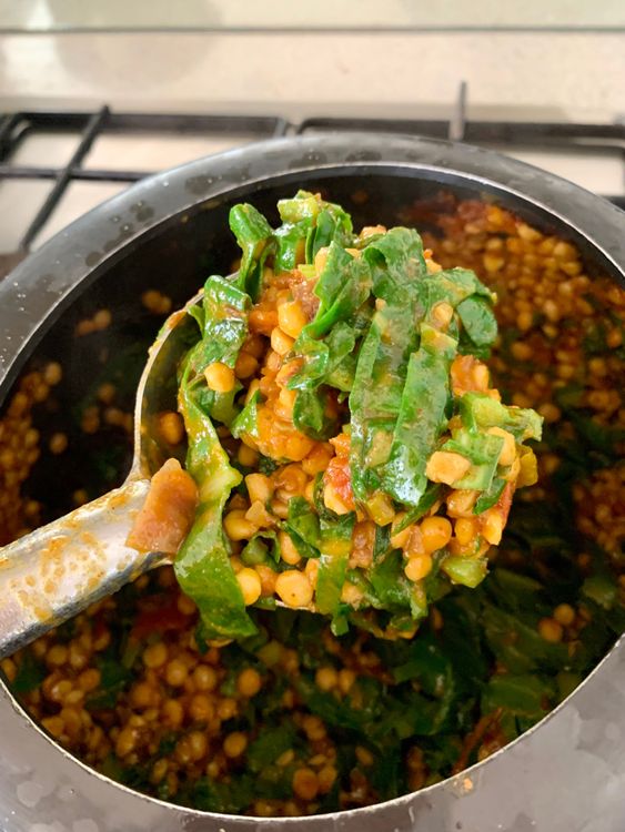 Step 4.1: Stir in the chopped spinach