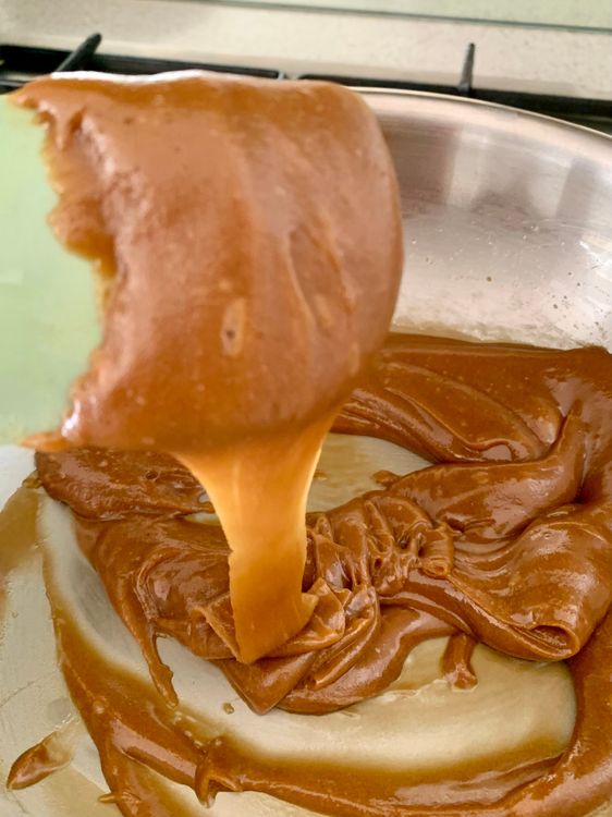 Step 1.1: In a pan over low–medium heat, add 1 tablespoon of water and the chopped jaggery