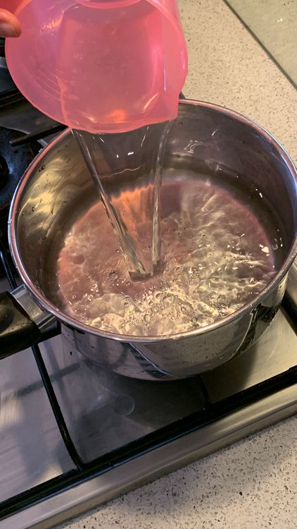 Step 1.1: Heat 4 cups water in a deep pot over medium-high heat