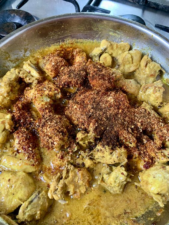 Step 3.1: Add the roasted spice mix, lemon juice, and roasted cumin powder