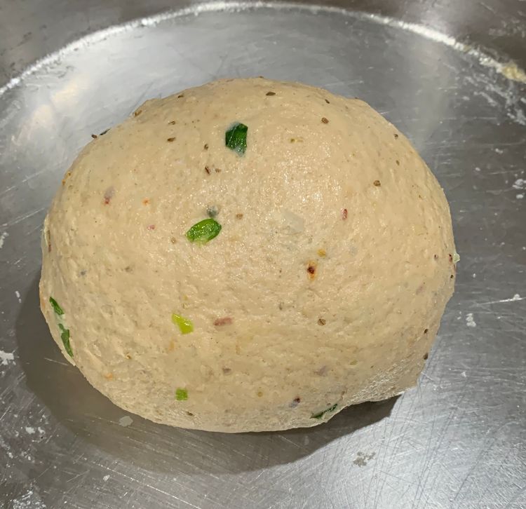 Step 1.1: Cover the dough with a damp cloth and set aside for 5-10 minutes