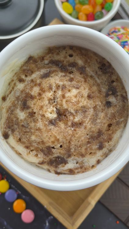 Step 4.1: Microwave the mug cake for 60 to 75 seconds, depending on your microwave