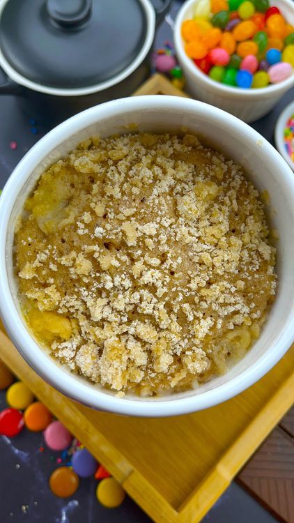 Step 6.1: Microwave for 75–90 seconds until the cake rises and sets but remains soft inside