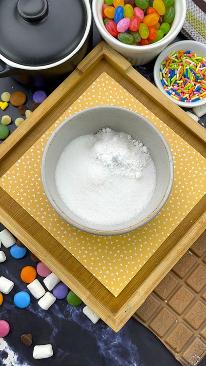 Step 1.1: In a small bowl, whisk together flour, sugar, baking powder, and a pinch of salt