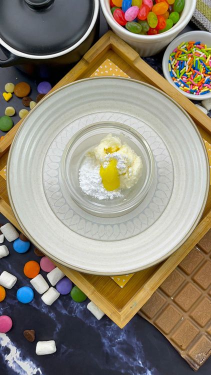 Step 1.1: In another bowl, mix softened cream cheese, powdered sugar, and pineapple puree until smooth