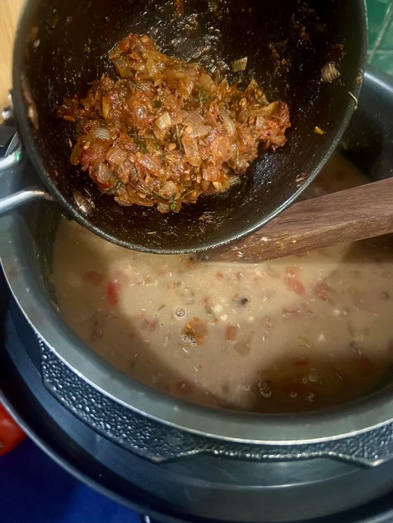 Step 3.1: Mix this tadka into the prepared dal