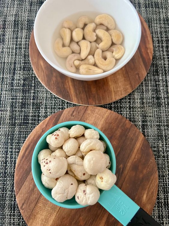 Step 1.1: Dry roast foxnuts in ghee until crisp