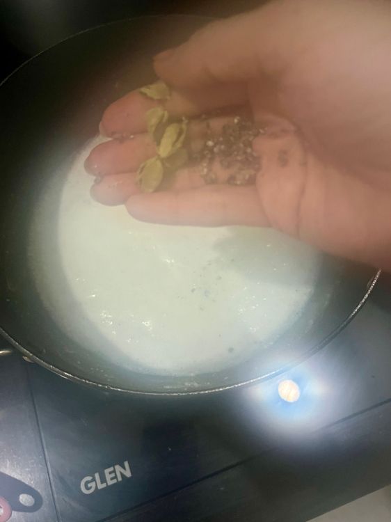 Step 1.1: Mix in cardamom and sugar