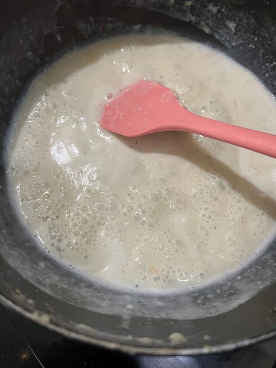 Step 1.1: Cook until the mixture thickens, about 5 to 7 minutes