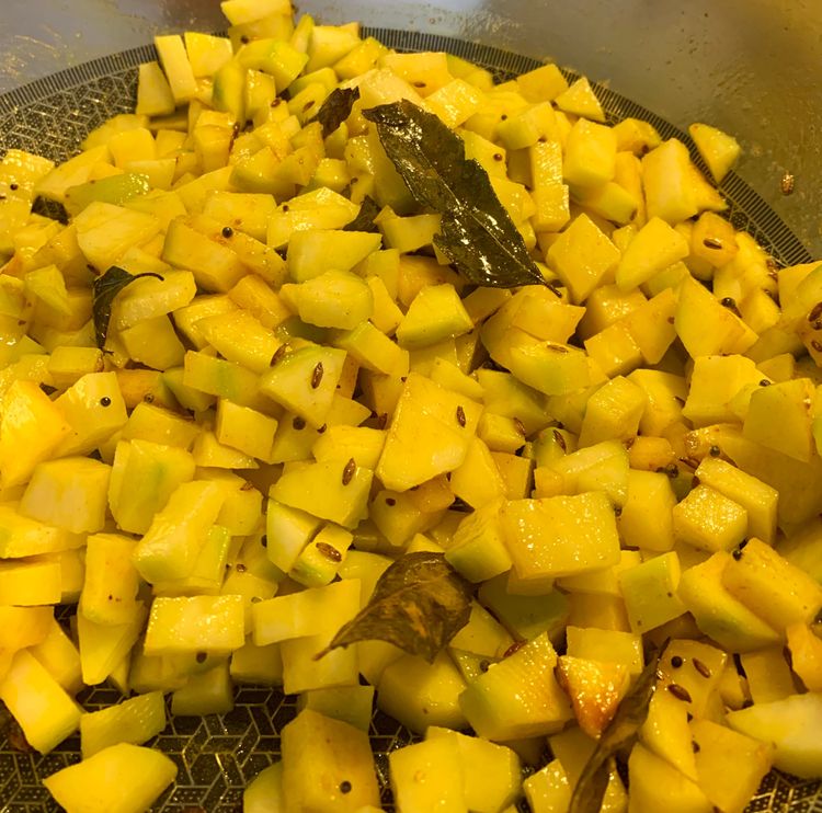 Step 1.1: Add chopped potatoes and mix well
