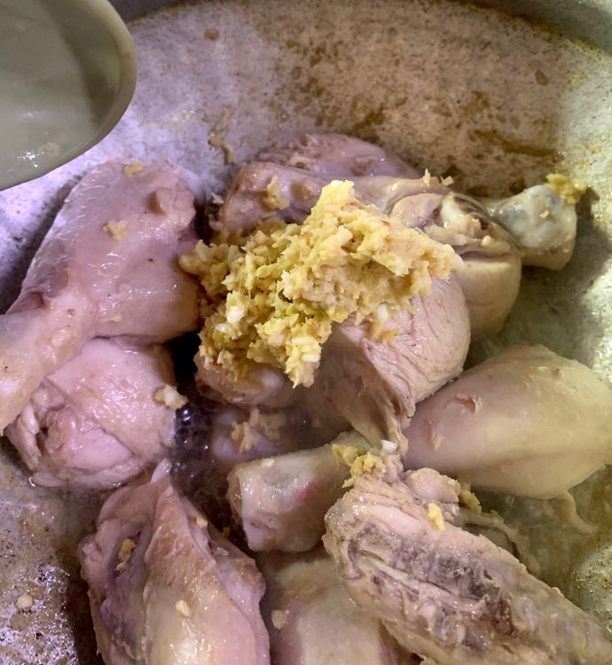 Step 1.1: Add ginger and garlic and cook for another minute