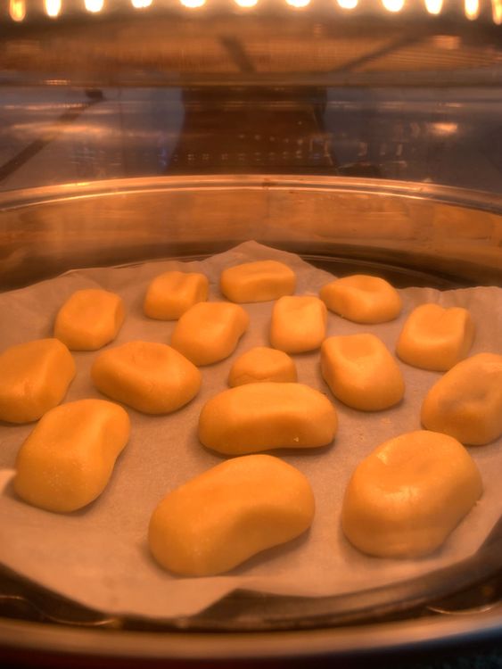 Step 1.1: Bake the cookies at 140 degrees for 15-20 minutes until they are slightly golden