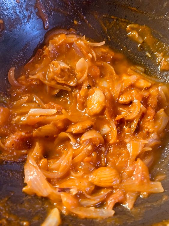 Step 2.3: Add chopped tomatoes and tomato puree, mix nicely, and saute for 2-3 minutes