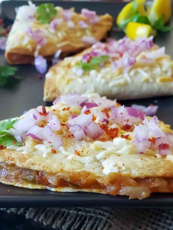 Pav Bhaji Quesadilla recipe