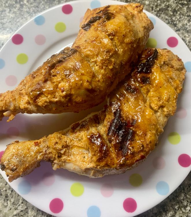 Step 1.1: Transfer the grilled chicken to a plate