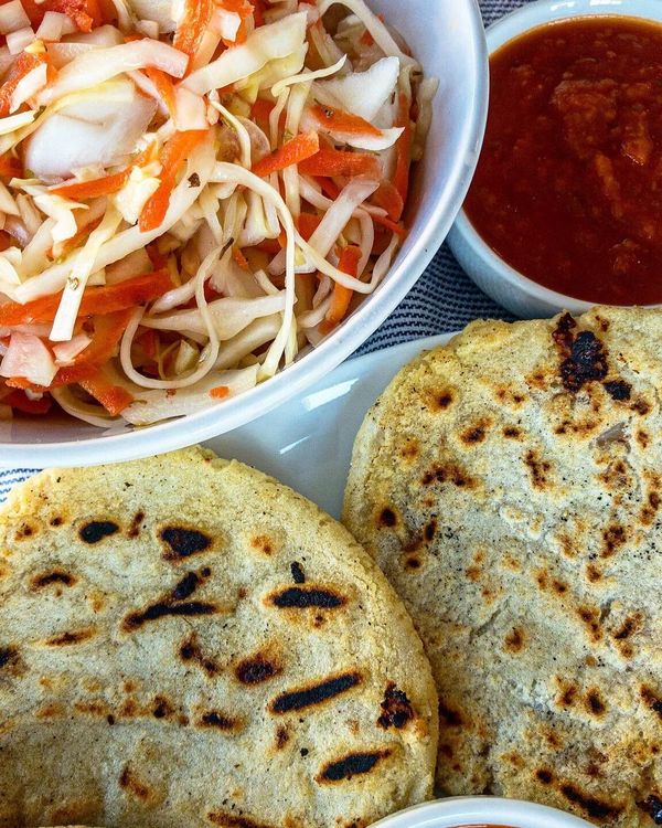 Pupusas with Curtido & Salsa Roja recipe