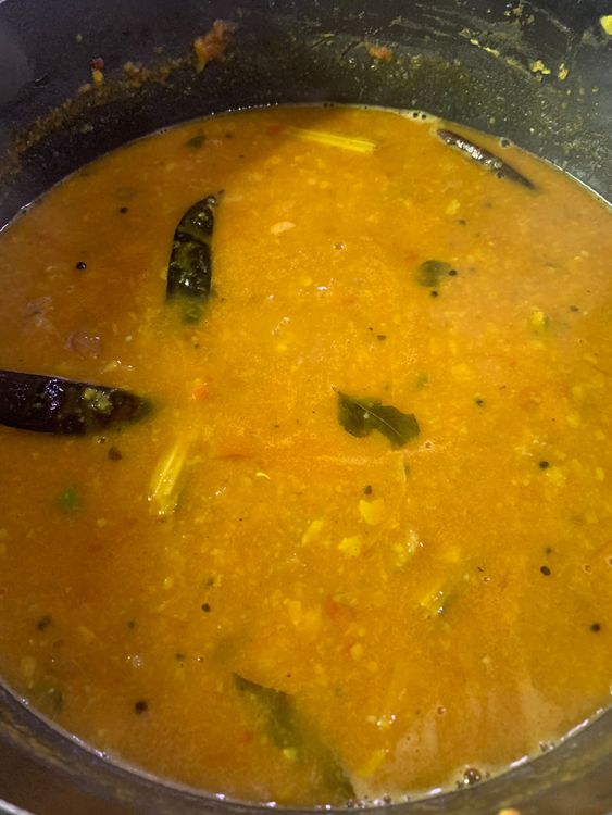 Step 3.1: Now add the boiled dal and mix