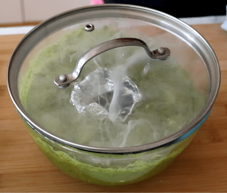 Step 1.2: For a smoky flavour (optional): Heat a coal piece on a gas stove until it’s hot