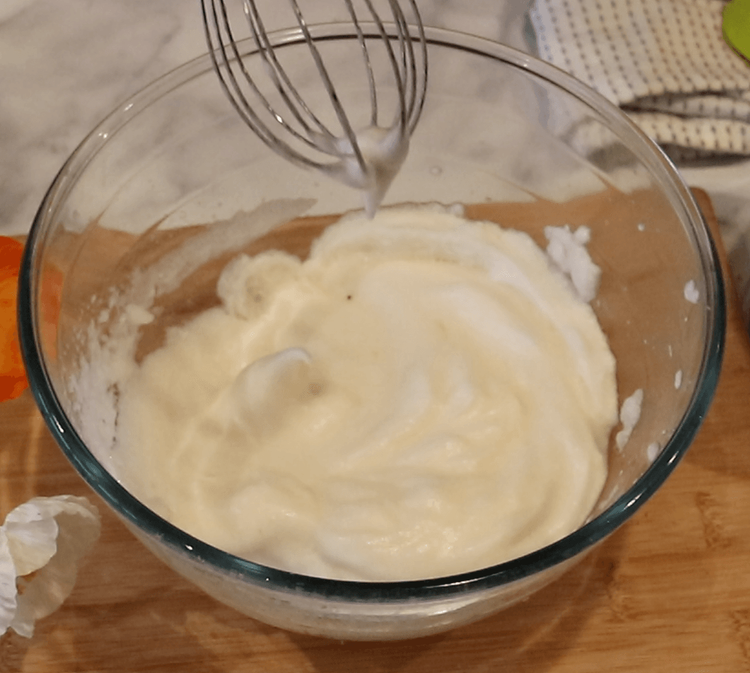 Step 1.1: In a mixing bowl, separate the egg yolk from the egg whites