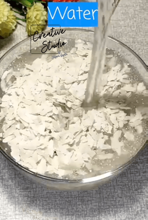 Step 1.2: Rinse the poha in water until it's clean and slightly softened