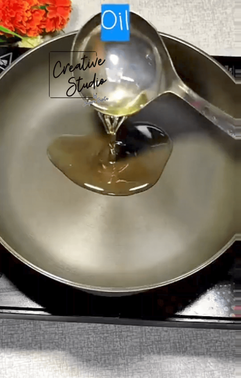 Step 1.1: Heat oil in a pan